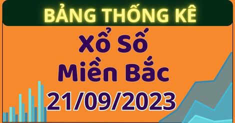 Bảng Thống Kê Xổ Số Miền Bắc Hôm Nay Thứ 5 Ngày 21/09/2023