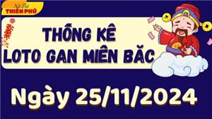 Thống Kê Loto Gan Miền Bắc Ngày 25/11/2024 - Phân Tích LoTo Gan MB