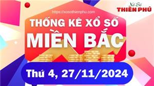 Thống Kê Miền Bắc Thứ Tư Ngày 27/11/2024 - Phân Tích XSMB