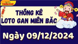 Thống Kê Loto Gan Miền Bắc Ngày 09/12/2024 - Phân Tích LoTo Gan MB