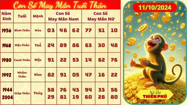 Tử vi tuổi thân hôm nay 11/10/2024