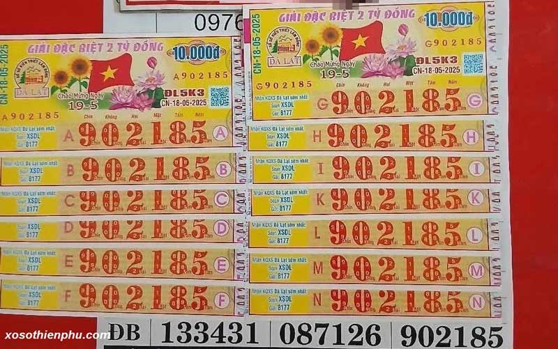 Trúng vé số 26 ty dai đà lạt